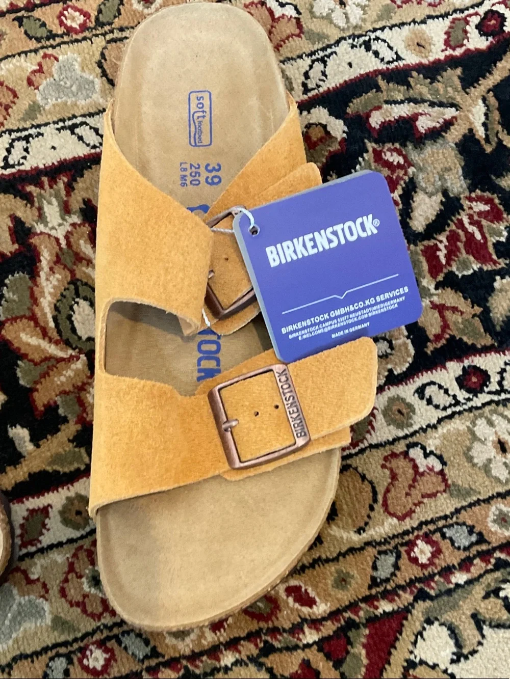 Birkenstock Arizona Suede Sandals in Mink